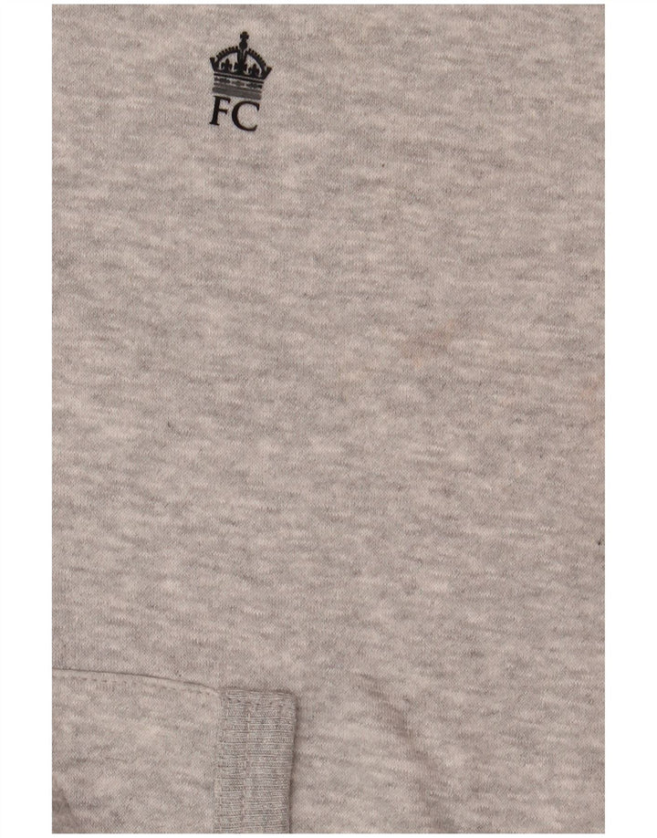 French Connection Mens Hoodie Jumper Small Grey Flecked Cotton