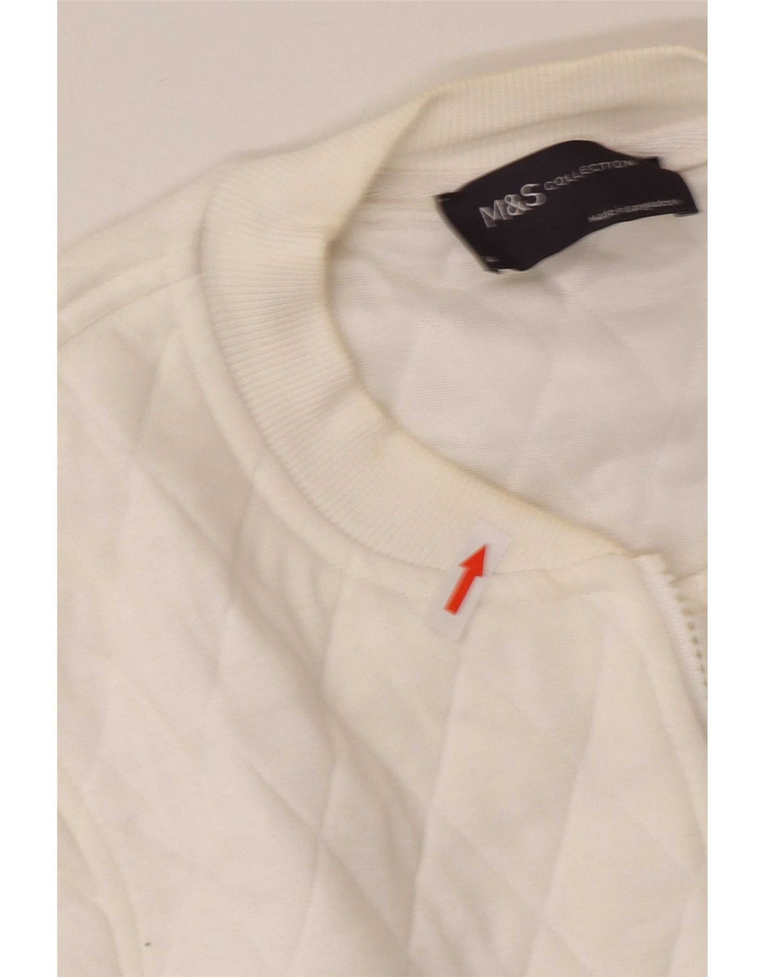 Marks & Spencer Chaqueta acolchada para mujer UK 44 Grande Poliéster blanco