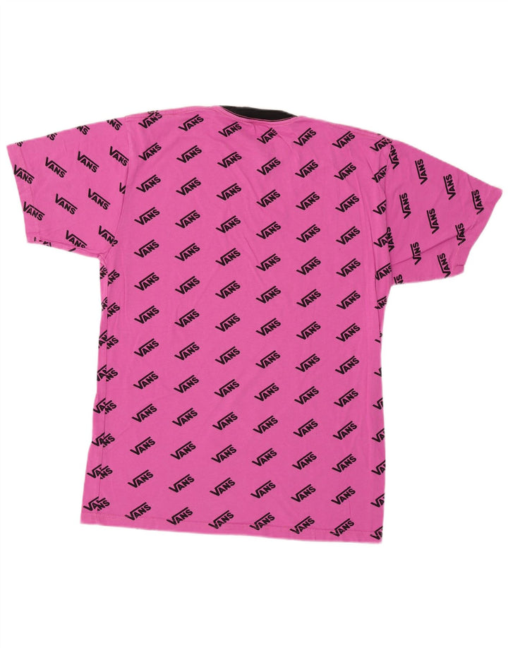 Vans Herren Premium Grafik-T-Shirt-Oberteil aus mittelrosa Baumwolle