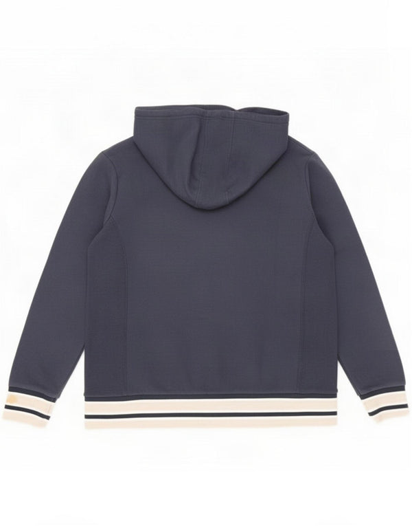 Maglione con cappuccio e zip da donna Asics UK 18 XL Blu navy in cotone color block
