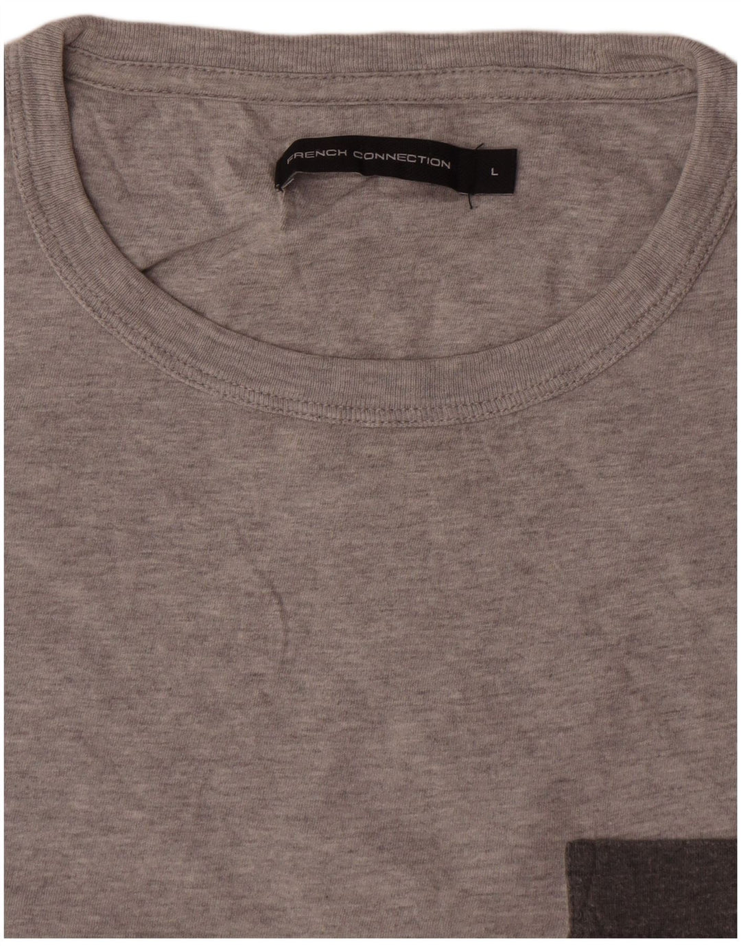 French Connection Mens T-Shirt Top Large Grey Cotton