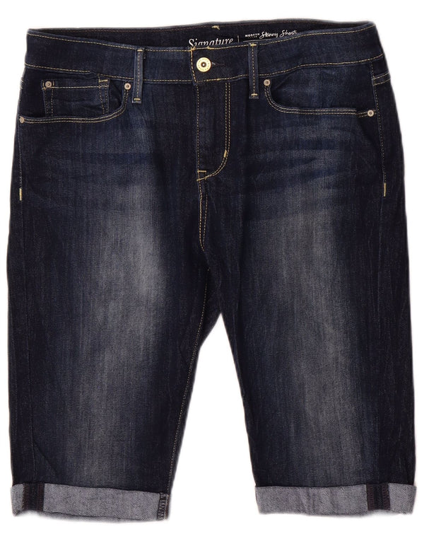 Levi's Womens Signature Skinny Denim Shorts US 12 Large W31 Navy Blue