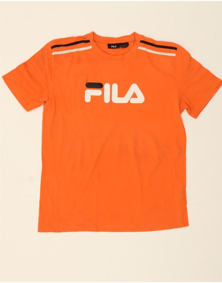 FILA Mens Graphic T-Shirt Top Medium Orange Cotton Vintage Fila and Second-Hand Fila from Messina Hembry 