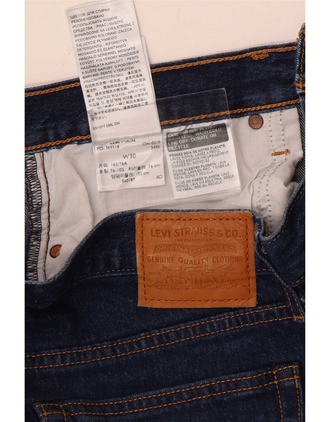 Levi's Womens Wedgie Cropped Jeans W30 L26 Blue Cotton