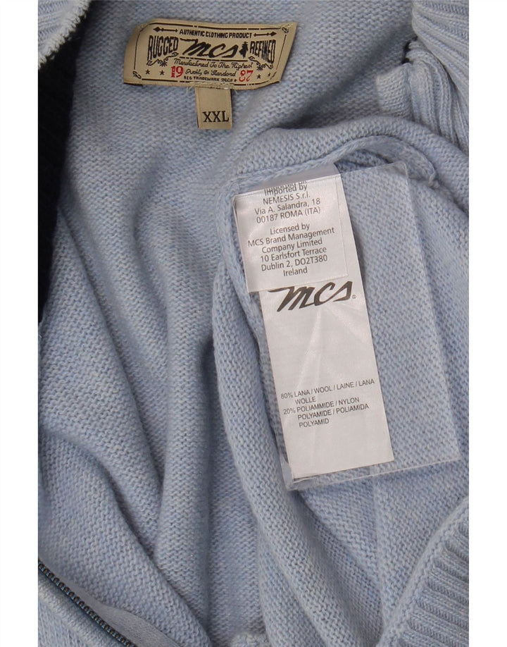 MARLBORO CLASSICS Herre cardigan sweater 2XL Blå Uld