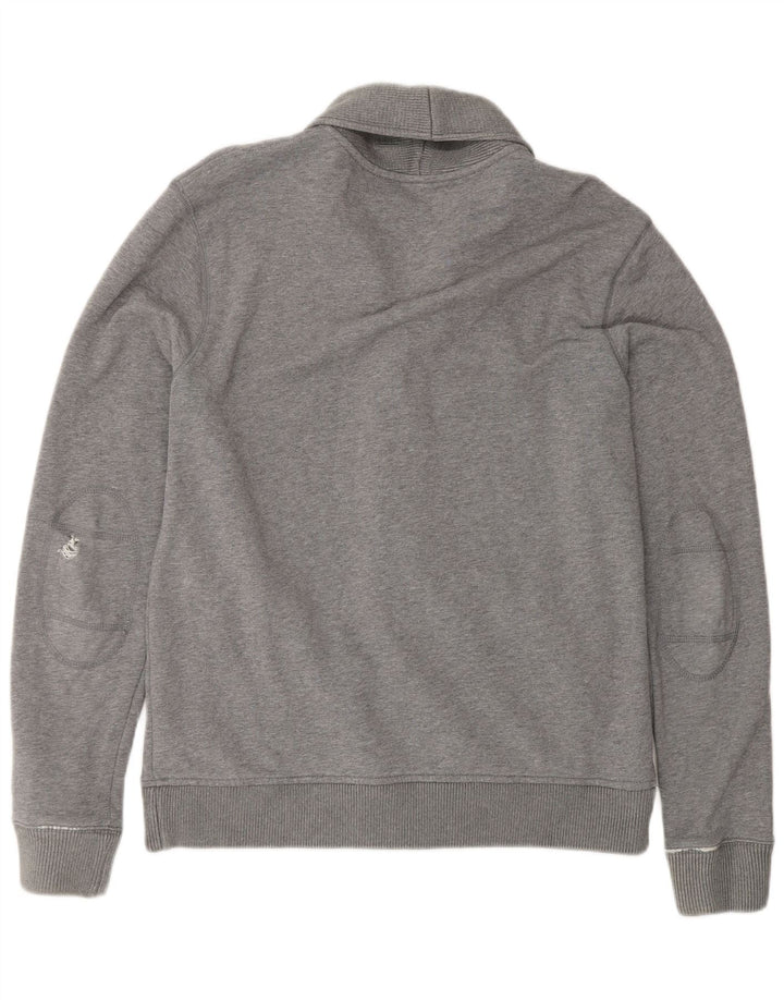 Tommy Hilfiger Mens Graphic Cardigan Sweater Large Grey Cotton