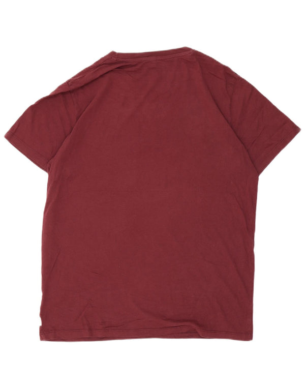 Camiseta masculina Jack & Jones grande algodão Borgonha