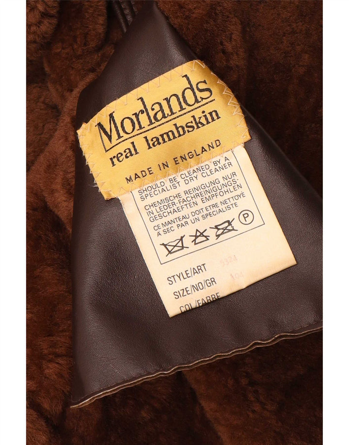 Morlands Abrigo de piel de oveja extragrande para mujer Reino Unido 46 Piel de oveja marrón grande