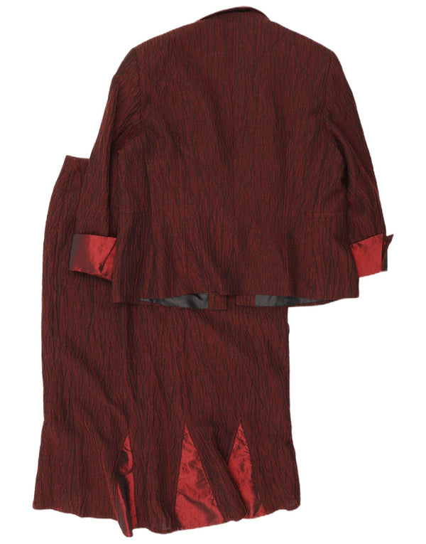 John Bentley Conjunto de falda de 2 piezas para mujer UK 18 XL W36 Bloque de color rojo