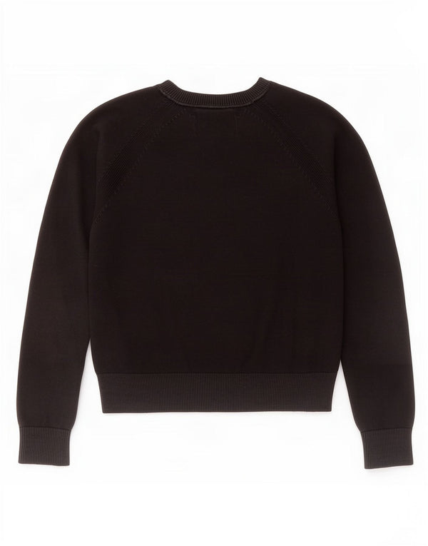 Calvin Klein Jeans Womens Boat Neck Jumper Sweater UK 10 Small Black