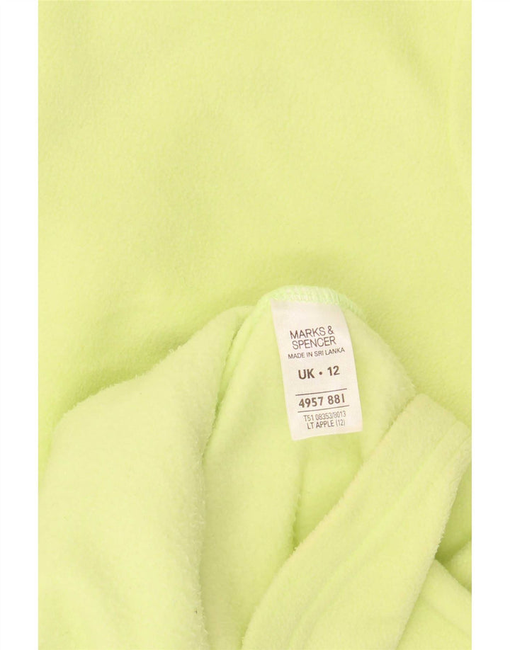 Giacca in pile da donna Marks & Spencer UK 12 Poliestere verde medio