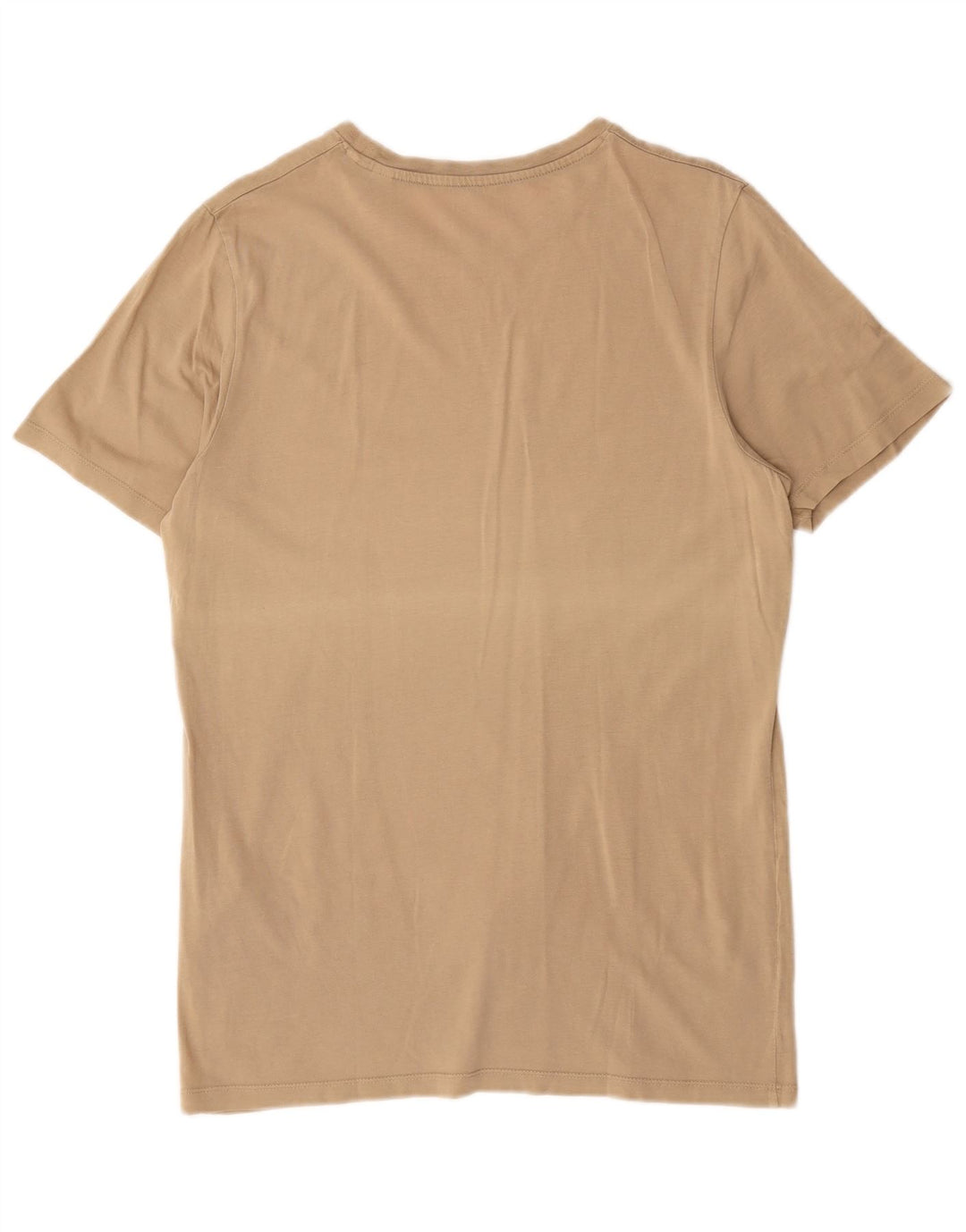 Jack & Jones Mens T-Shirt Top Large Beige Cotton
