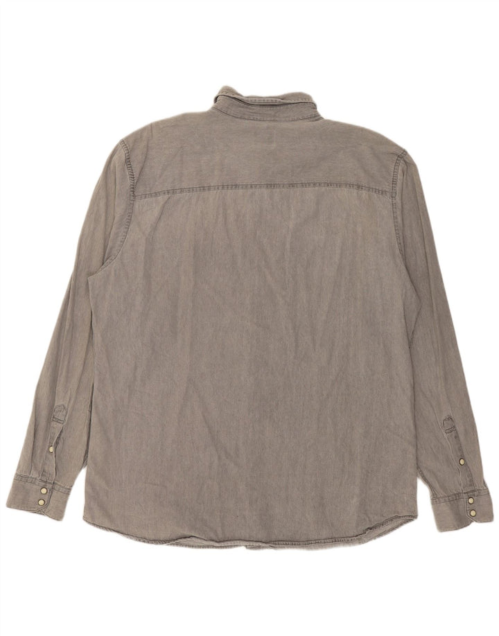 Jack & Jones Herrenhemd 2XL Grau Baumwolle