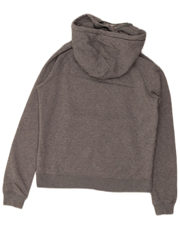 Nike Womens Graphic Hoodie Jumper UK 10 Small Grey Cotton