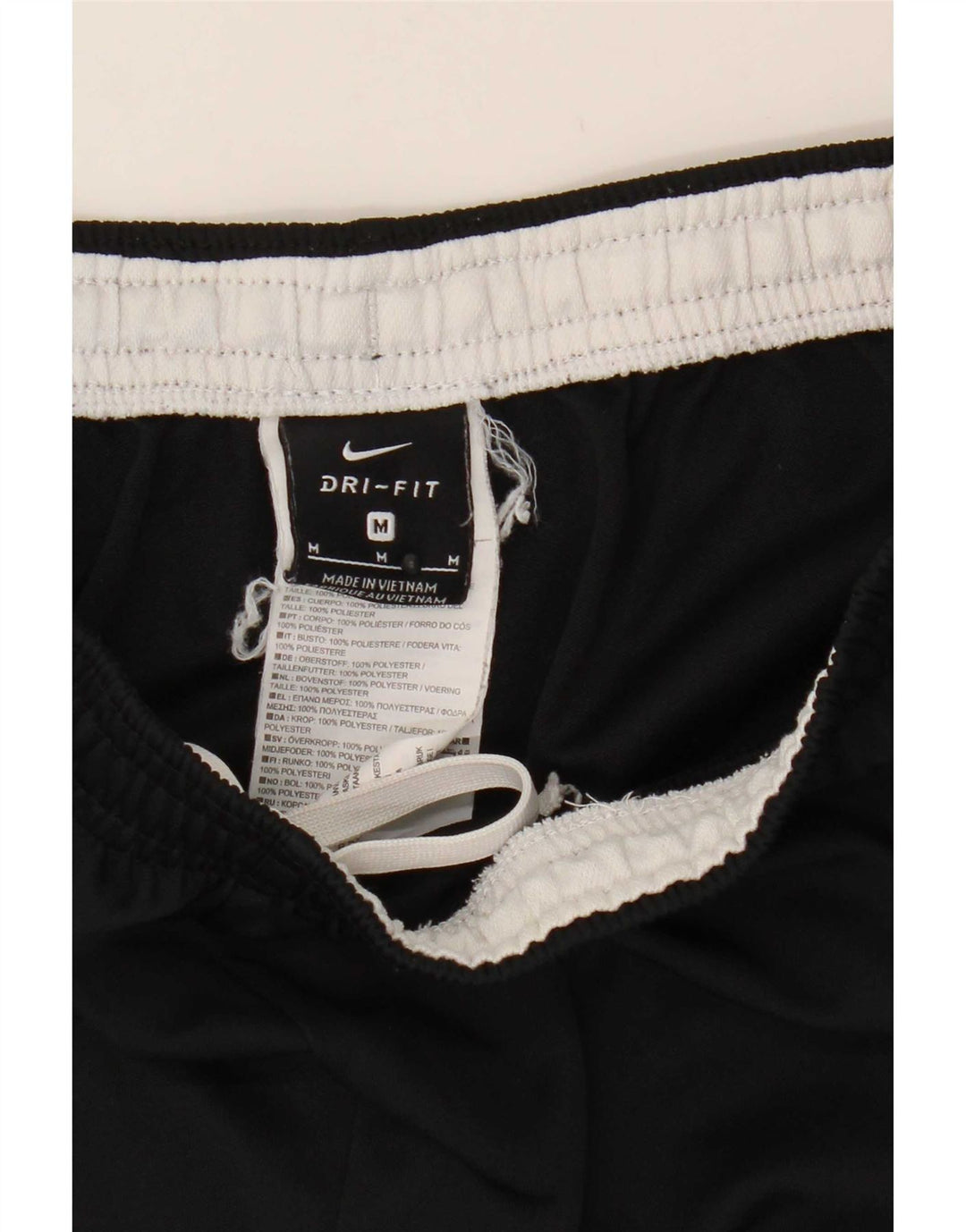 Nike Mens Dri Fit Tracksuit Trousers Medium Black Colourblock Polyester
