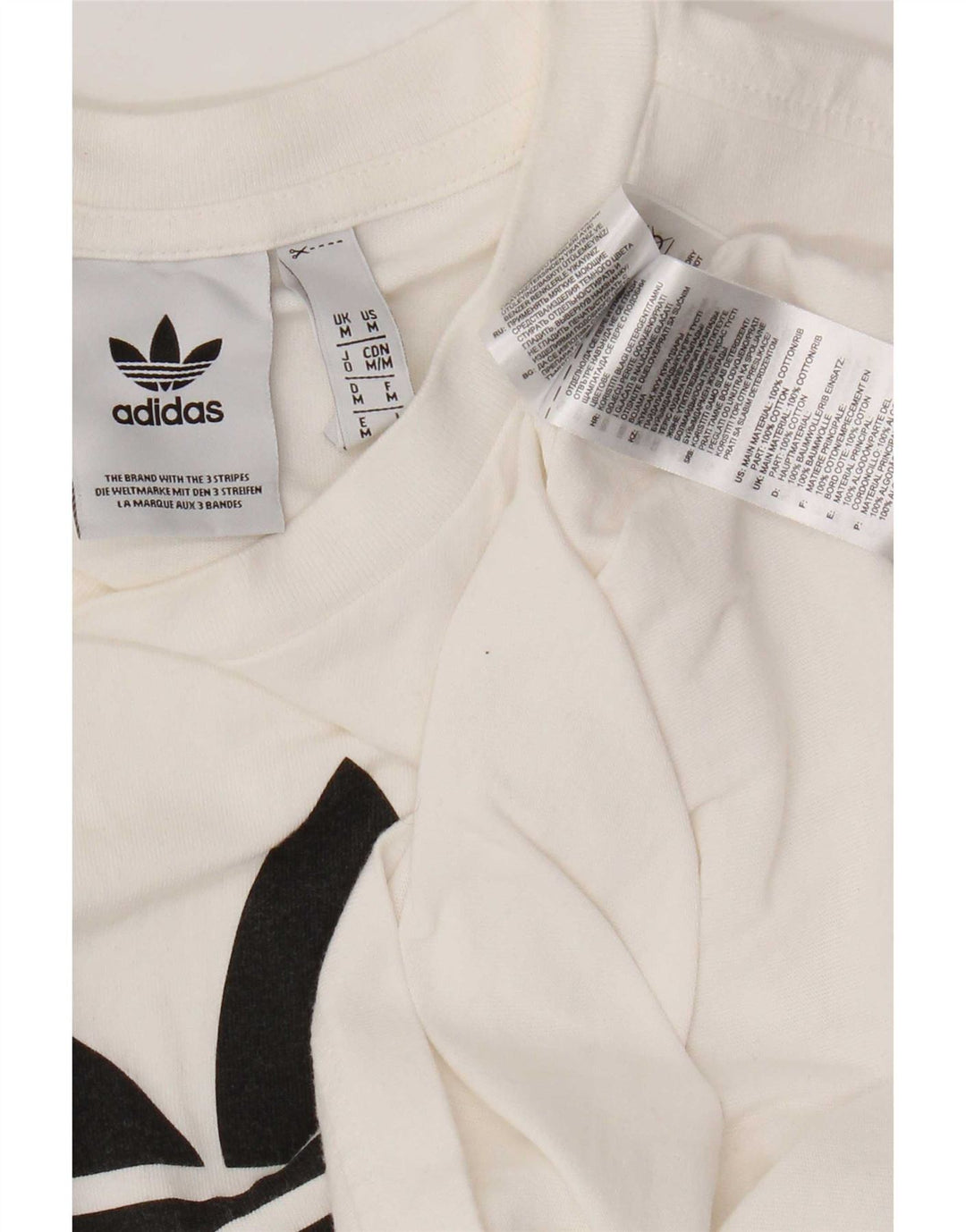 Adidas T-shirt graphique pour homme en coton blanc moyen