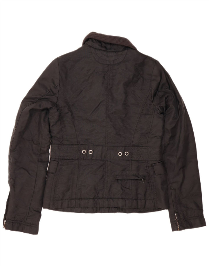 Tommy Hilfiger Womens Utility Jacket UK 10 Small Black Nylon