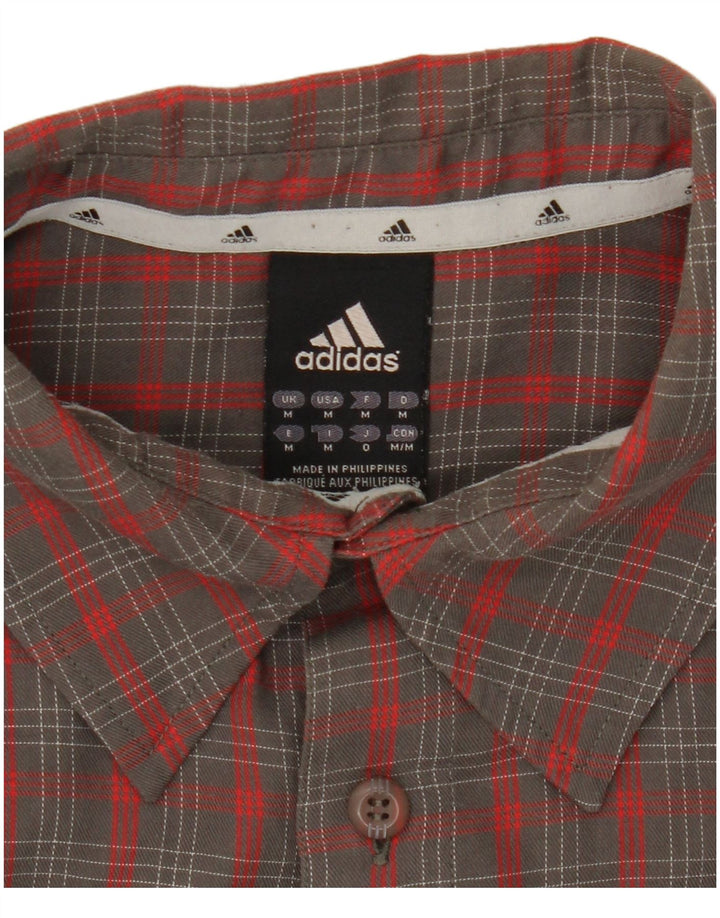 Adidas Mens Flannel Shirt Medium Grey