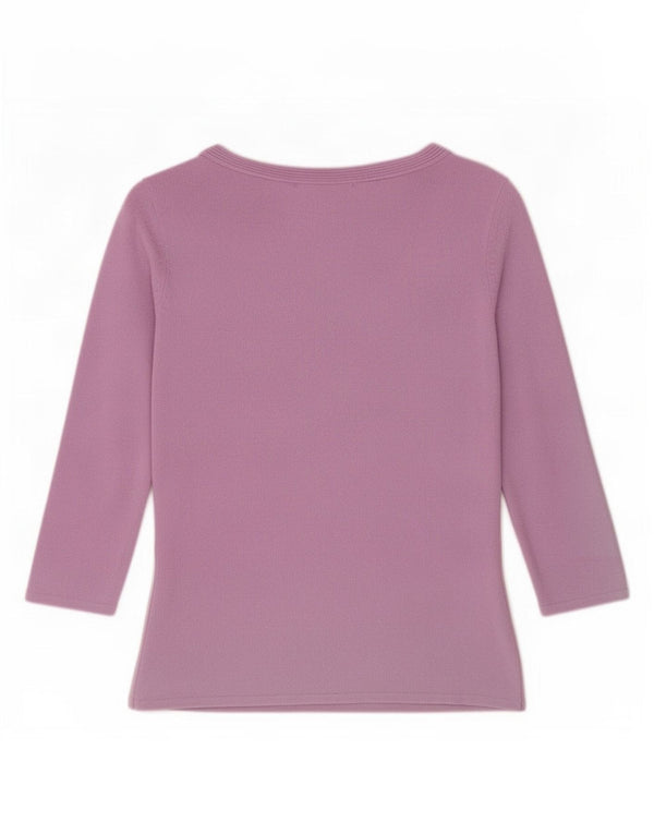 Top Zara da donna manica 3/4 UK 12 viscosa viola medio
