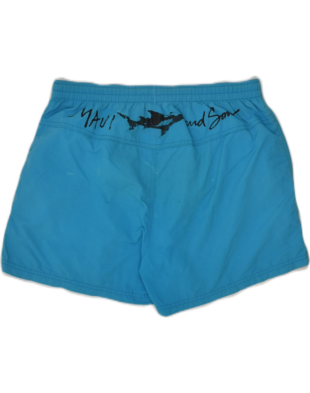 MAUI AND SONS Mens Graphic Swimming Shorts W30 Medium Blue | Vintage Maui and Sons | Thrift | Second-Hand Maui and Sons | Used Clothing | Messina Hembry 