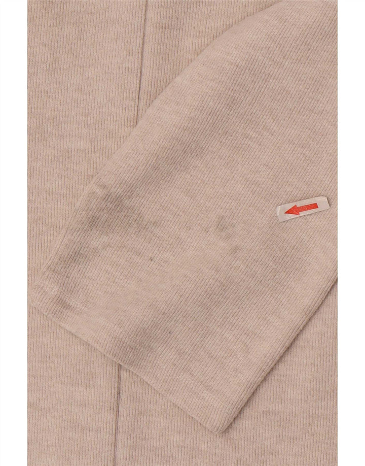 Zara Womens 3/4 Sleeve Shift Dress UK 12 Medium Beige