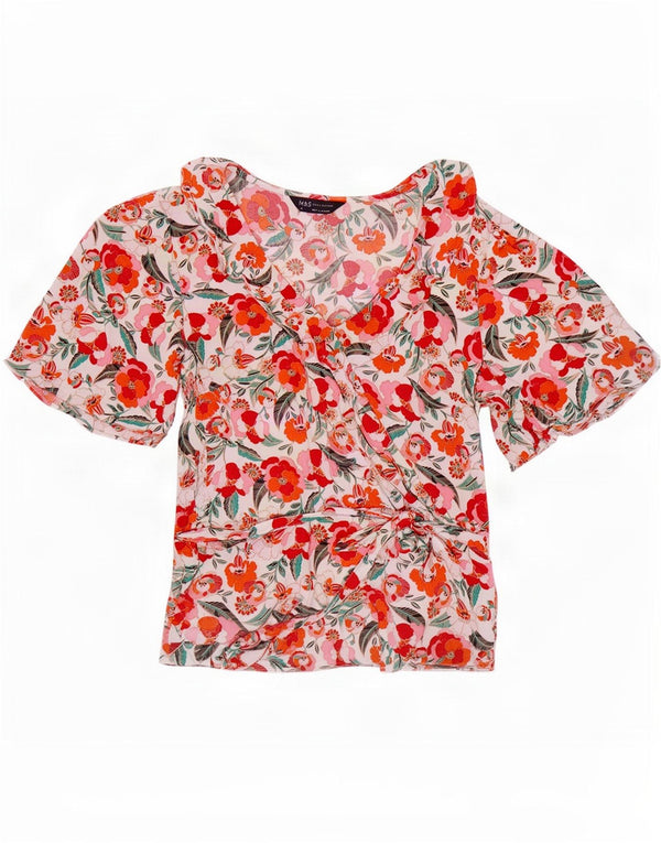 Bluză pentru femei Marks & Spencer, UK 10, mic, multicolor, viscoză florală