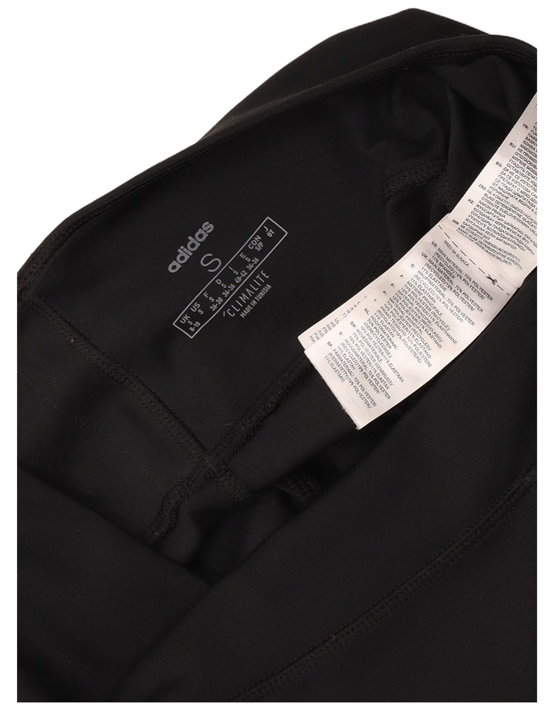 Adidas Damen Climalite Leggings UK 8/10 Small Schwarz Polyester