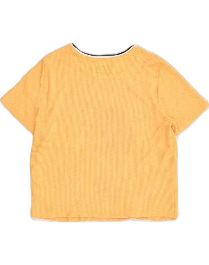 HOLLISTER Womens Crop Top UK 12 Medium Yellow Polyester | Vintage Hollister | Thrift | Second-Hand Hollister | Used Clothing | Messina Hembry 