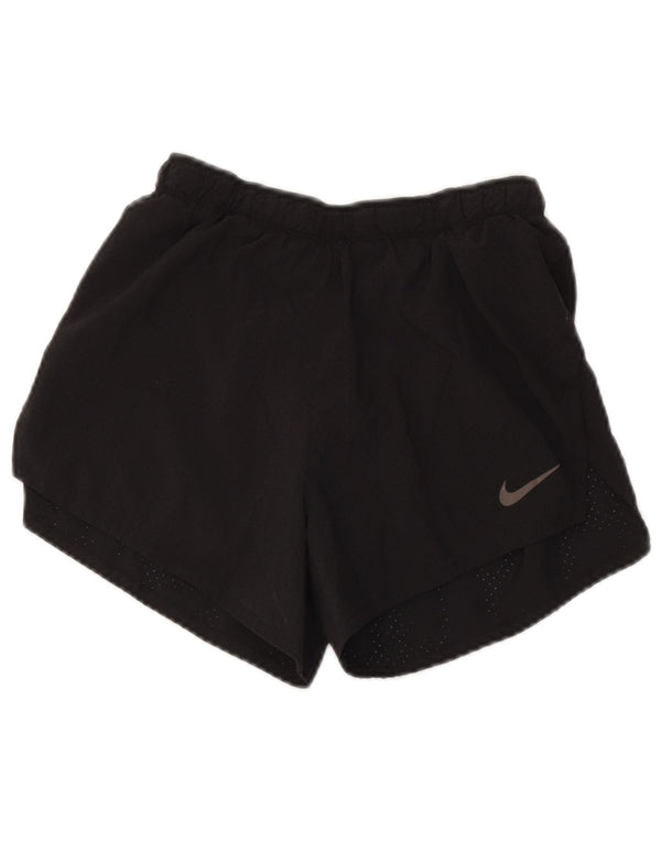 Pantaloncini sportivi Nike da donna Dri Fit UK 8 piccoli poliestere nero