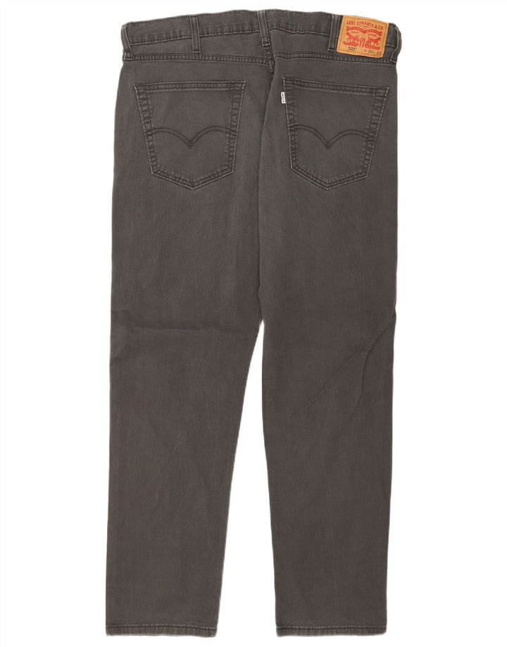 Levi's Mens 502 Tapered Jeans W38 L32 Grey Cotton