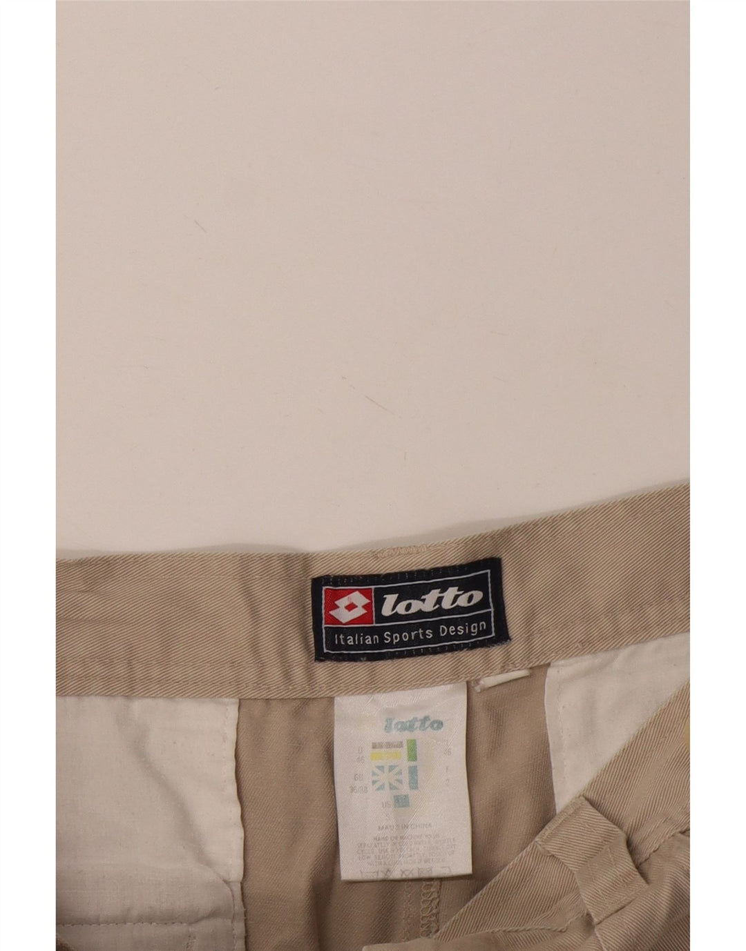 Lotto Mens Cargo Shorts W36 Large Beige Cotton