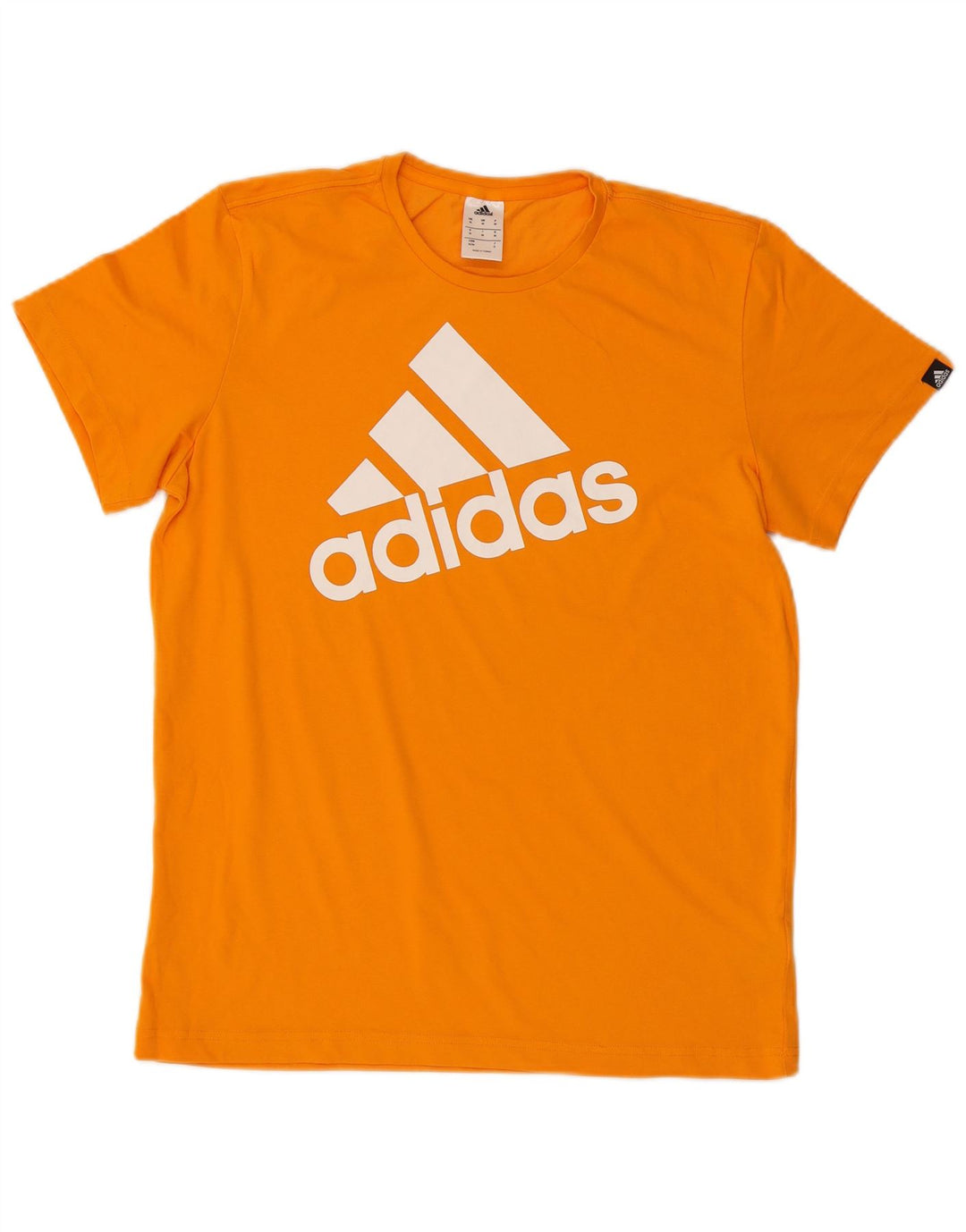 Adidas Grafisk T-shirt til mænd, medium orange bomuld