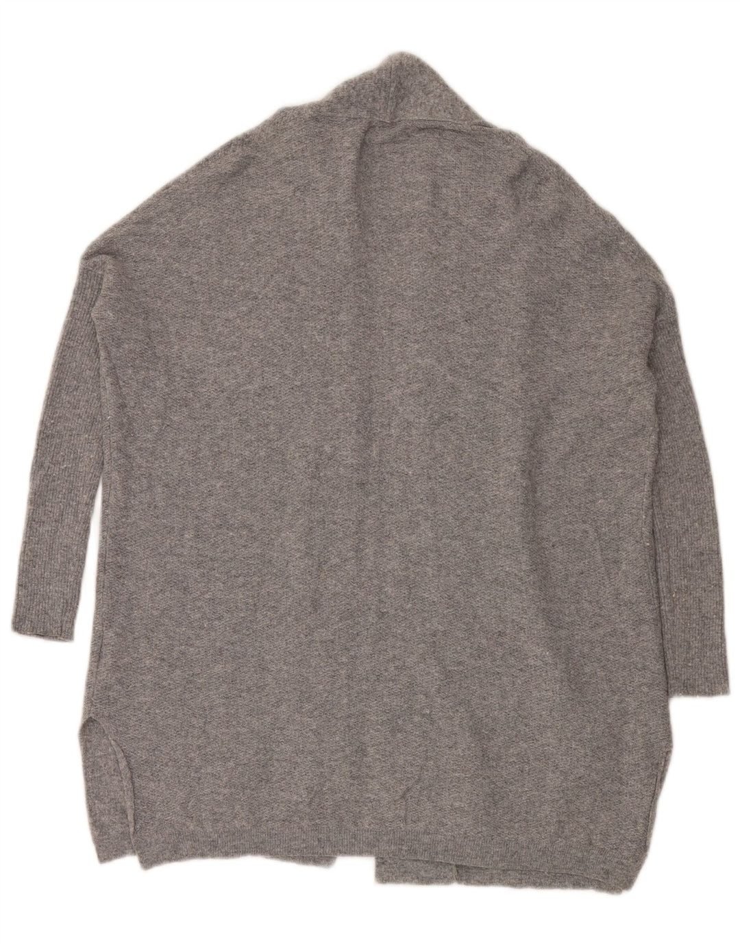 Superdry Womens Oversized Open Cardigan Sweater UK 2 2XS Grey Flecked