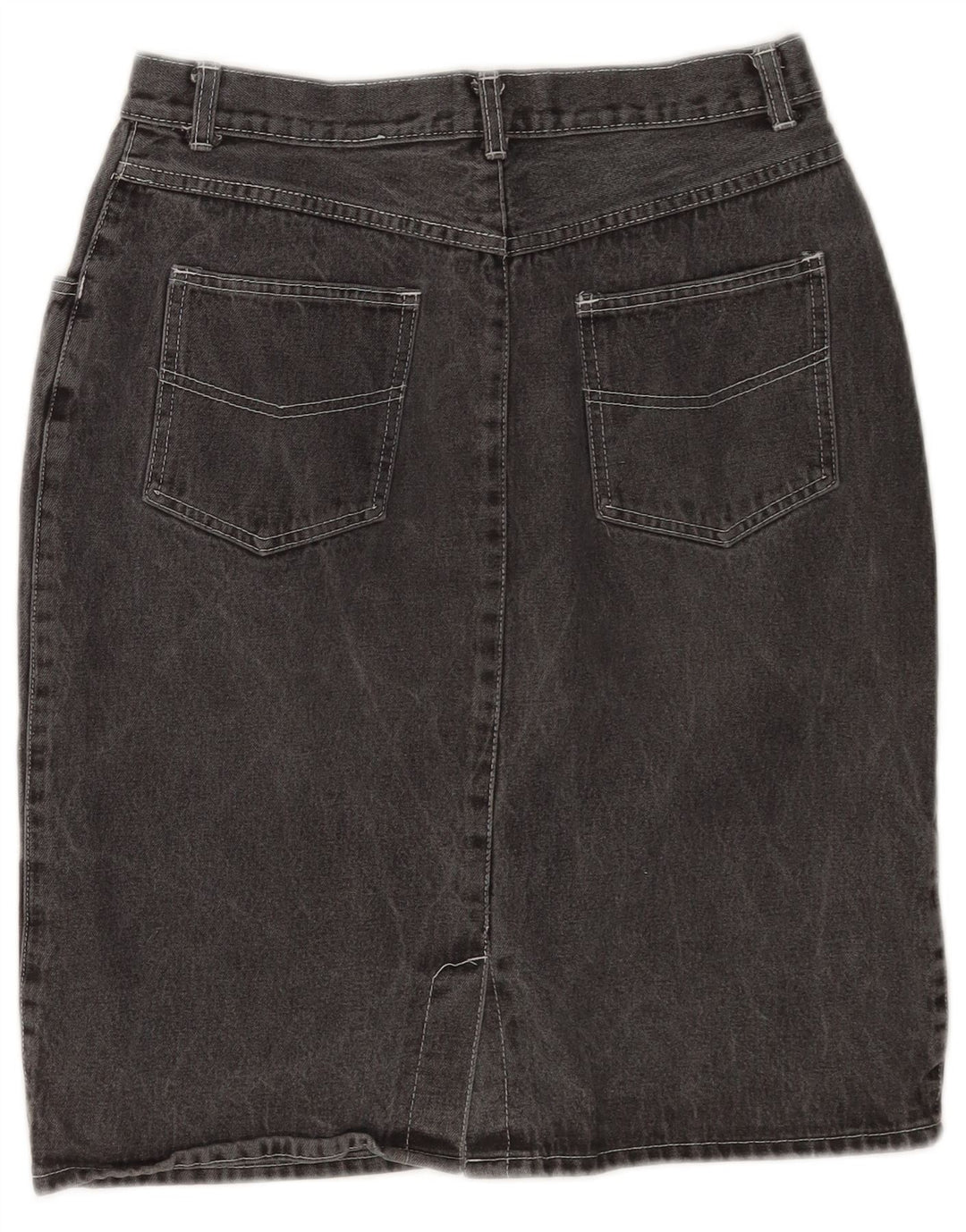 Vintage Womens Denim Skirt IT 42 Medium W28  Grey Cotton