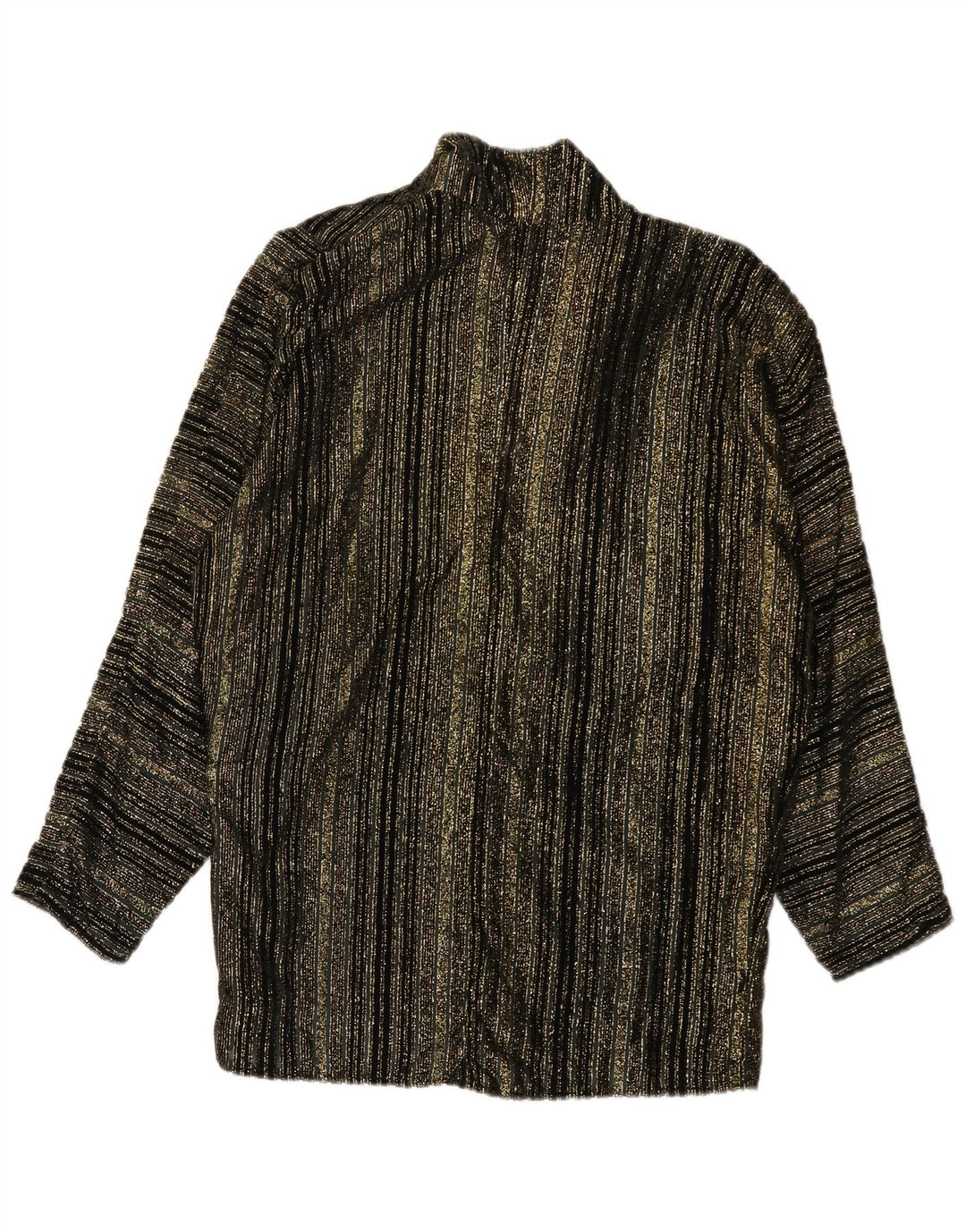 vintage Femmes 1 Bouton Blazer Veste UK 16 Grand Noir Rayé