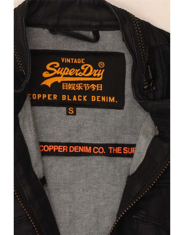 Ανδρικό τζιν μπουφάν Superdry UK 36 Small μαύρο βαμβακερό