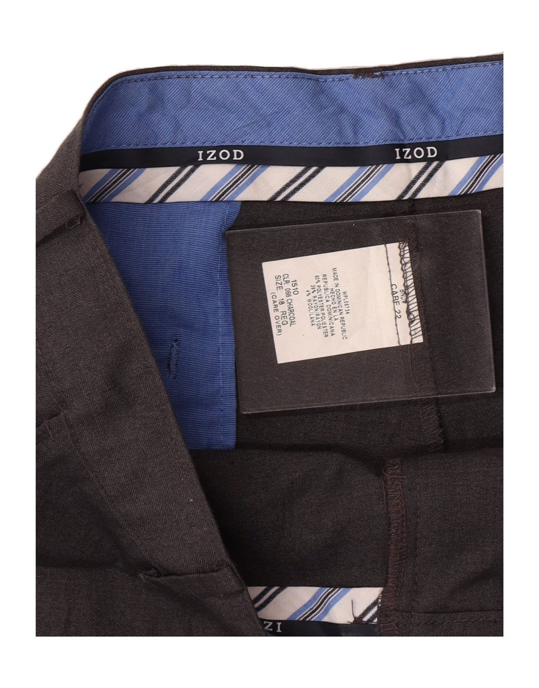 IZOD Boys Straight Suit Trousers 15-16 Years W29 L29 Grey Polyester Vintage Izod and Second-Hand Izod from Messina Hembry 