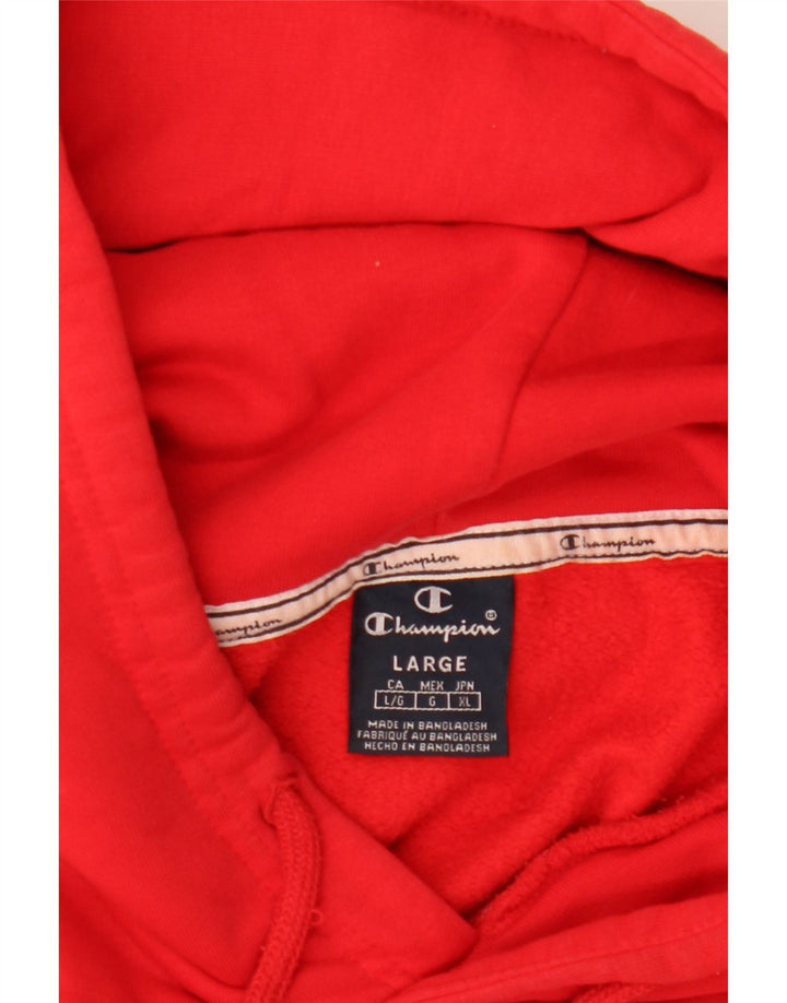 Champion Mens Graphic Hoodie Jumper Large Red