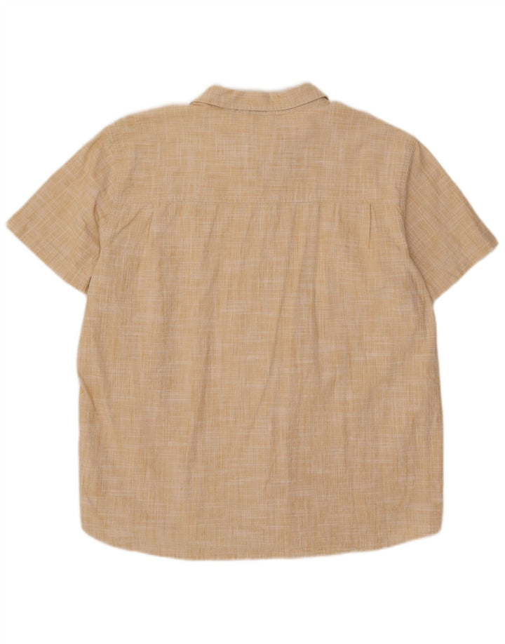Mountain Warehouse Mens Short Sleeve Shirt 2XL Beige Cotton