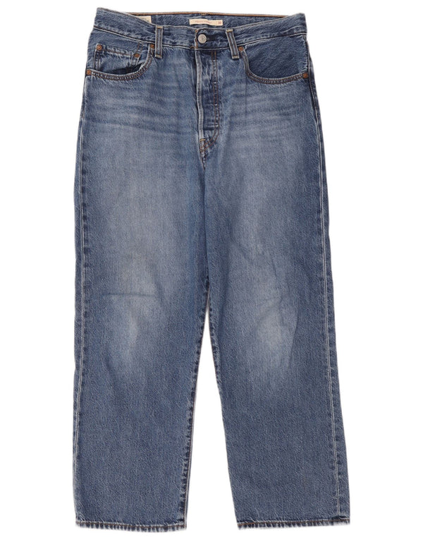 Levi's Mujer Ribcage Vaqueros Rectos De Cintura Alta W30 L27 Algodón Azul