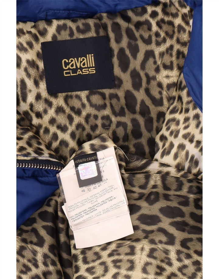 CAVALLI Polstret Damejakke IT 46 Stor Blå Polyester
