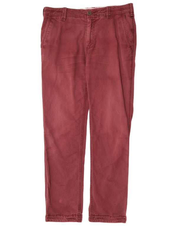 Calça Chino Slim Masculina Fat Face W32 L30 Algodão Borgonha
