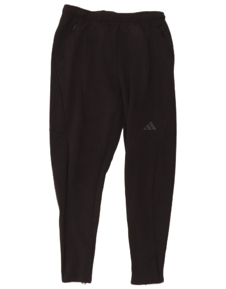 Adidas Mens Aeroready Slim Fit Tracksuit Trousers Medium Black