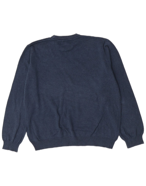 Marks & Spencer Herre sweater med rund hals XL marineblå bomuld