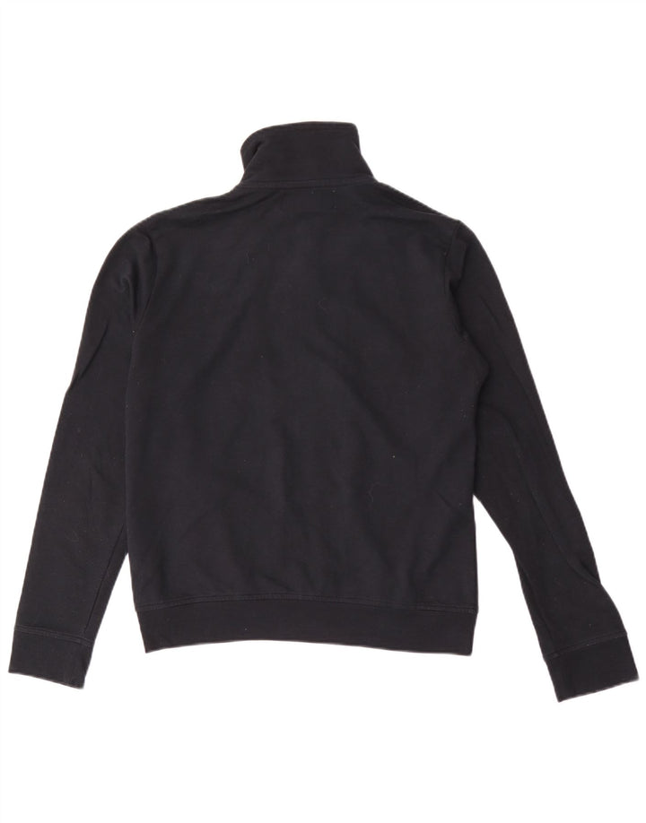 Kappa Womens Graphic Tracksuit Top Jacket UK 14 Large Black Cotton