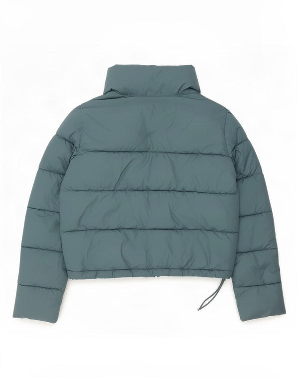 Hollister Mujer Chaqueta Acolchada Extragrande UK 10 Small Poliéster Azul