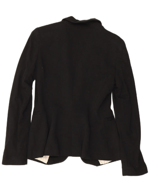 Jaqueta blazer feminina Zara com 1 botão Reino Unido 10 pequena preta