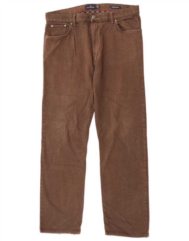 Marks & Spencer Womens Blue Harbour Straight Jeans W36 L31 Brown Cotton
