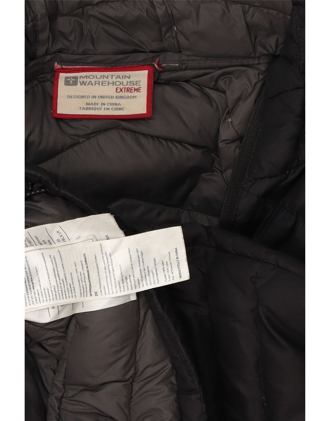 MOUNTAIN WAREHOUSE Giacca imbottita con cappuccio da uomo UK 42 XL Poliestere nero