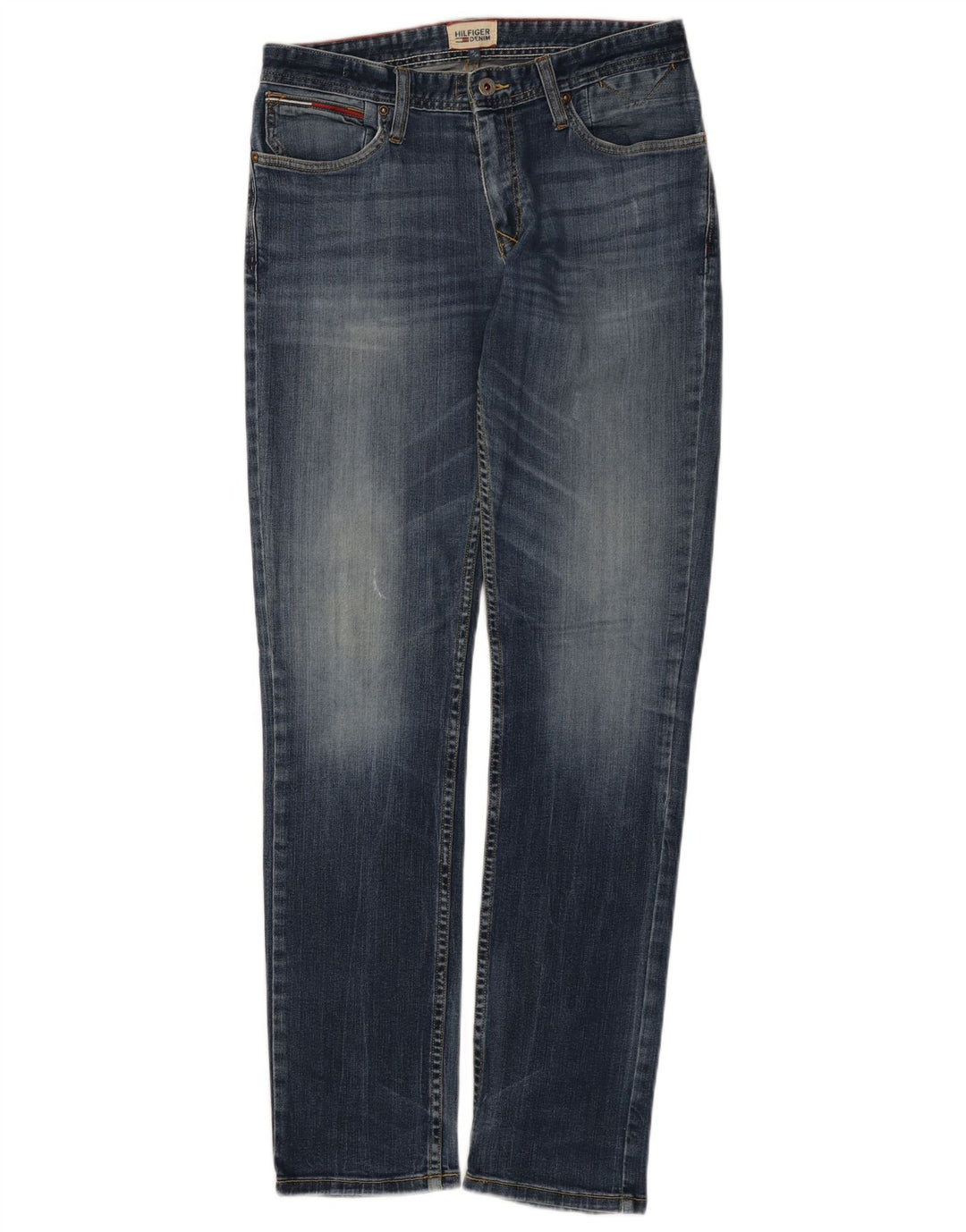 Tommy Hilfiger Herre Slim Jeans W30 L34 Blå Bomuld